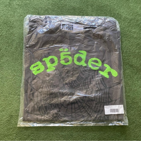 New sp5der Slate Grey OGWEB V2 T-shirt Size M - Picture 3 of 5